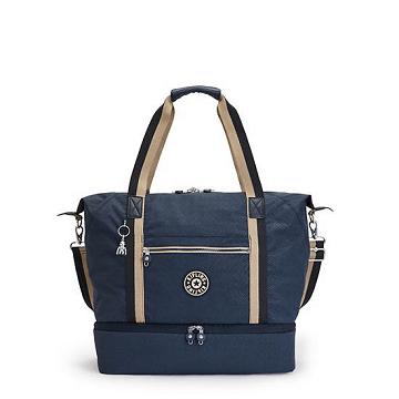 Kipling Art M Weekender Printed Tote Bags Endless Blue Embossed | CA 1759UZ